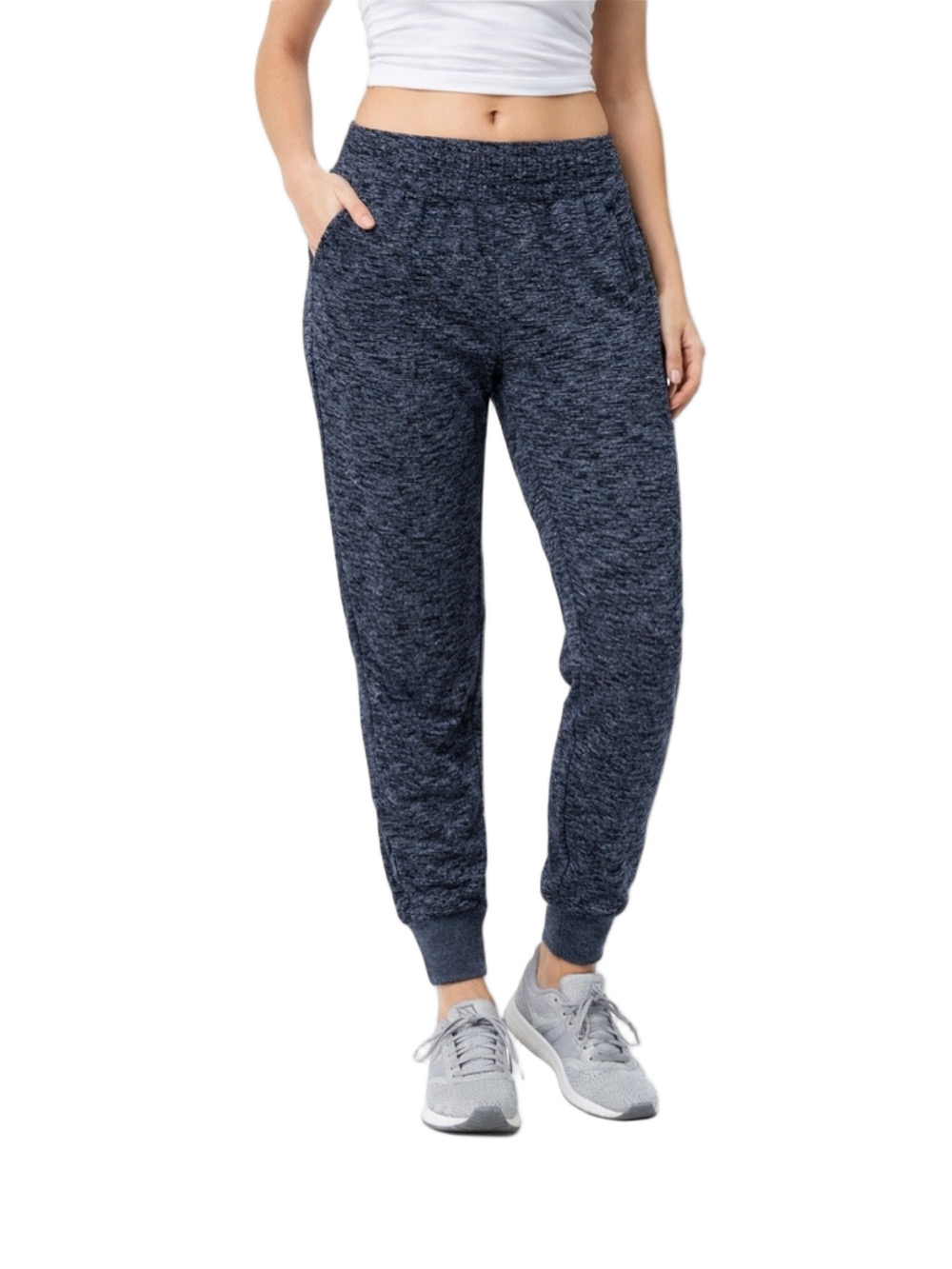 mondetta women’s grey patterned lounge joggers